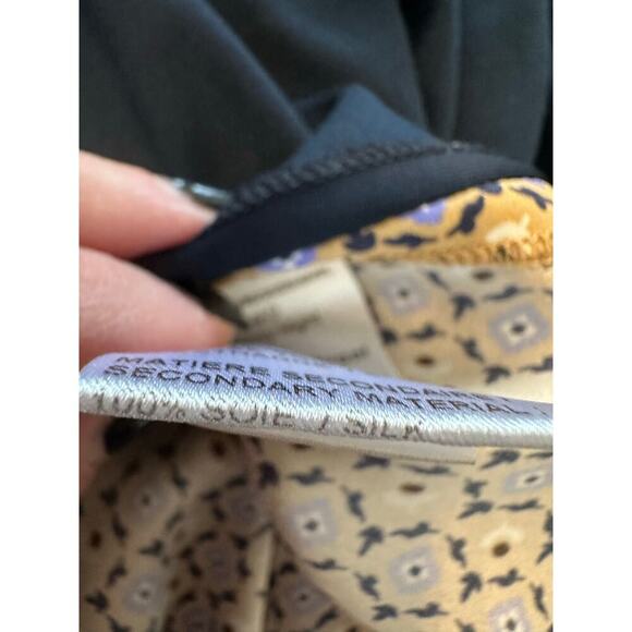 Chloé Pleated Patterned Silk Back Dress Size Large - Picture 11 of 16